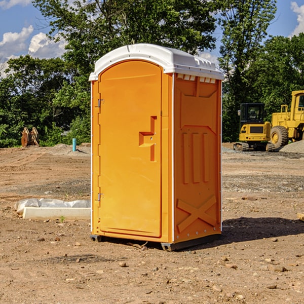 how often are the portable restrooms cleaned and serviced during a rental period in Ellston IA